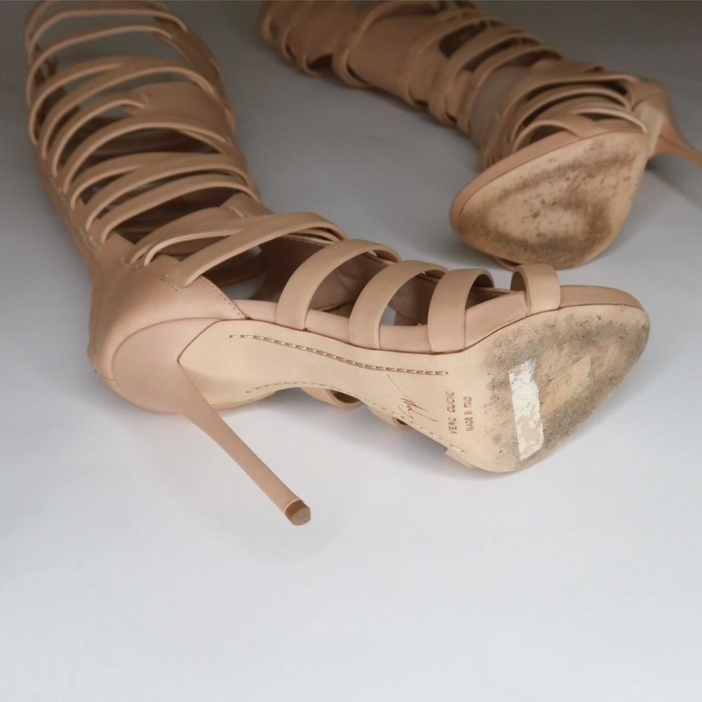 Giuseppe Zanotti Tan Strappy Stiletto Heels - Picture 6 of 6